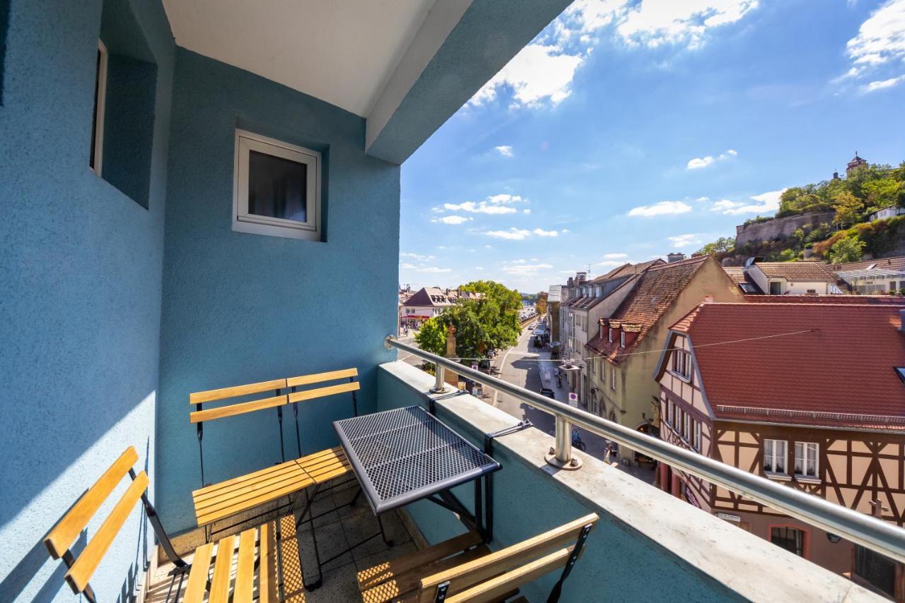 Apartment mit Balkon und Festungsblick Würzburg Exterior foto